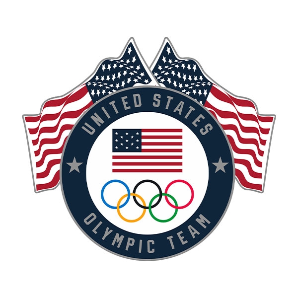 US OLYMPIC TEAM FLAGS LAPEL PIN
