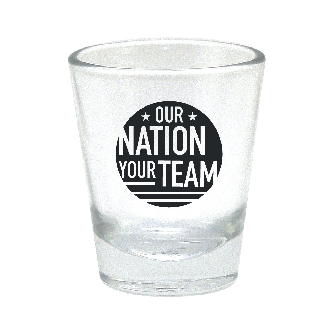 OUR NATION YOUR TEAM SHOT GLASS BLACK