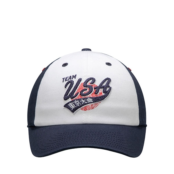 YOUTH TEAM USA WHITE/NAVY SWEEP SLOUCH HAT