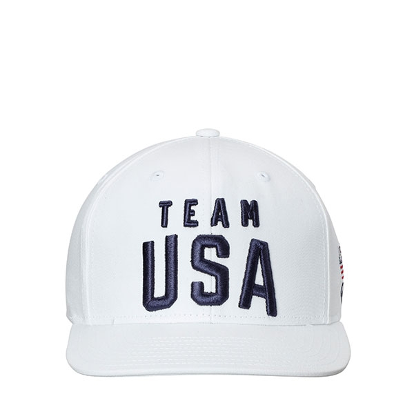 TEAM USA ADULT ADJUSTABLE HAT WHITE