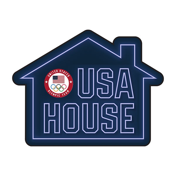 USA NEON HOUSE MAGNET